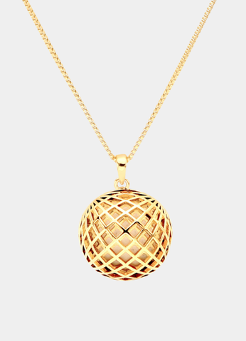the-sockist-orb-pendant-necklace-ss-chain-18k-gold-plated Orb Pendant Necklace with Stainless Steel Chain in 18K Gold Plating, modern minimalist jewelry by The Sockist