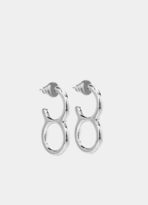 Chic Paloma earrings with a sleek silver plated finish, perfect for adding a touch of elegance to everyday or formal outfits.
