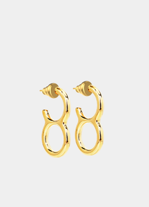 Elegant Paloma earrings in 18K gold plated finish, stylish and timeless accessory for any occasion.