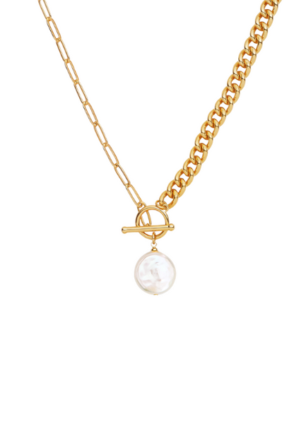 Convertible Pearl Necklace and Bracelet – 18K Gold Plated Stainless Steel Jewelry for Women in Hong Kong