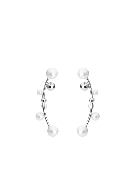 Poppy Pearl Earrings – Leaf Jacket Elegant Nature-Inspired Jewelry for Women in Hong Kong