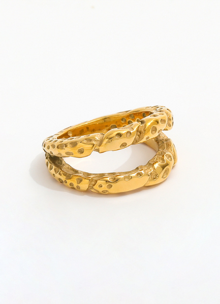 Ring | Astrid Asteroid | Double | 18K Gold Plated
