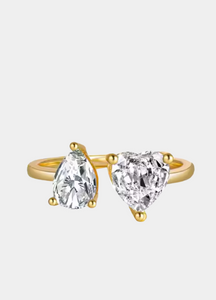Aelia Adjustable Ring with Cubic Zirconia – 18K Gold Plated Women’s Jewelry Hong Kong
