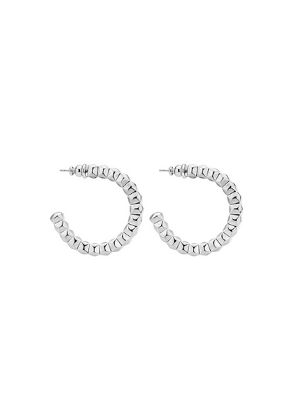 Morphée Hoop Earrings – Silver Plated Sculptural Statement Hoops for Women in Hong Kong