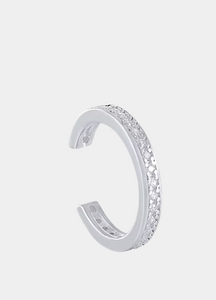 Single Row Pavé Cuff Earring – Silver Plated 925 Sterling Silver Single Earring for Women in Hong Kong