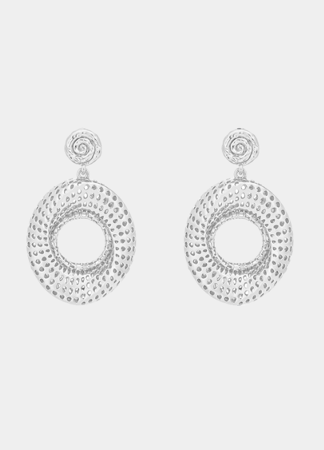 Stella Hollow Bold Earrings in silver plating—modern, lightweight statement hoops that elevate any look. Perfect everyday style in Hong Kong.