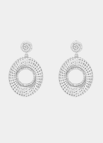 Stella Hollow Bold Earrings in silver plating—modern, lightweight statement hoops that elevate any look. Perfect everyday style in Hong Kong.