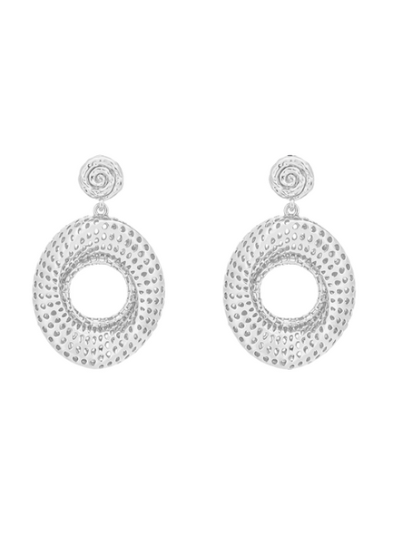 Stella Hollow Bold Earrings in silver plating—modern, lightweight statement hoops that elevate any look. Perfect everyday style in Hong Kong.