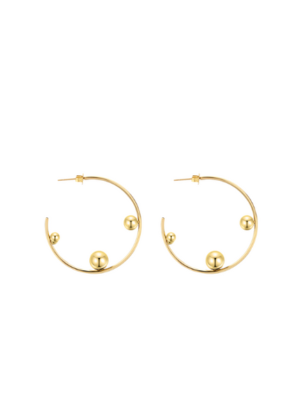 Terra Hoops Earrings in 18K Gold Plated Sterling Silver