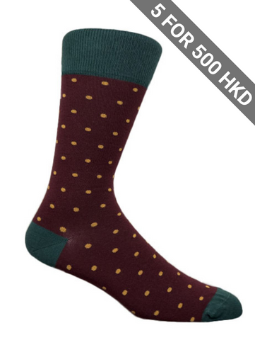 Wine Green | Yellow Dots      120-S112