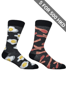 The-sockist-happy-fun-socks-sweden-stockholm-shop-happyfeet-socks-men-socks-christmas-socks-vBacon_Egg_Mismatched120-S155