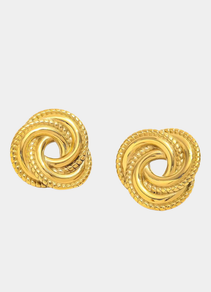 Emma earrings 18K gold plated minimalist modern jewelry.