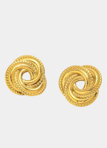 Emma earrings 18K gold plated minimalist modern jewelry.