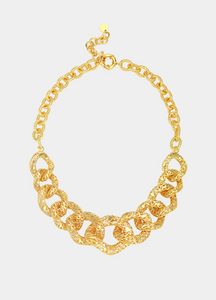 Maya Hollow Necklace – 18K Gold Plated Modern Statement Pendant for Women in Hong Kong