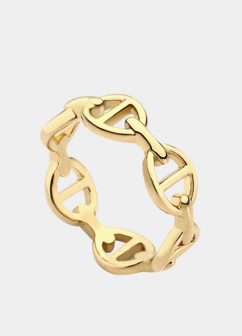 Cynthia Two-Tone Silver Gold Plated Ring – Elegant Women’s Jewelry Hong Kong