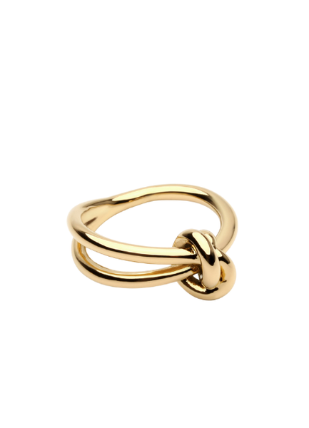 knot ring hk, gold ring hong kong, 18k gold plated ring for women, symbolic jewelry hk, verity ring hk, minimalist gold ring hk, everyday ring hong kong, gift for her hk

