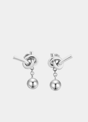 Elevate your style with Sophie Spiral Sphere Silver Plated Earrings—modern, minimalist, and perfect for day-to-night wear in Hong Kong.