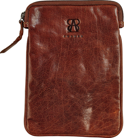 Mini Sleeve  | Brown | Waxed Buffalo Leather