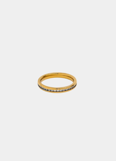 Ring | Beatrice Baguette | Thin 3mm | 18K Gold plated