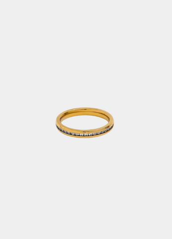 Ring | Beatrice Baguette | Thin 3mm | 18K Gold plated