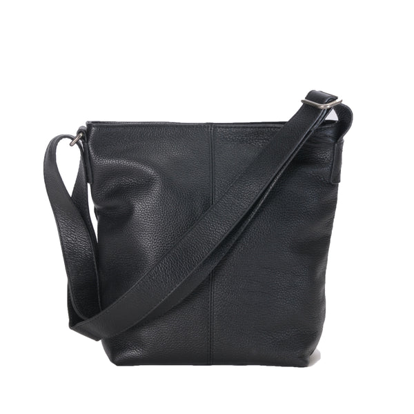 Small Shoulder Bag | Black | Grained Leather
