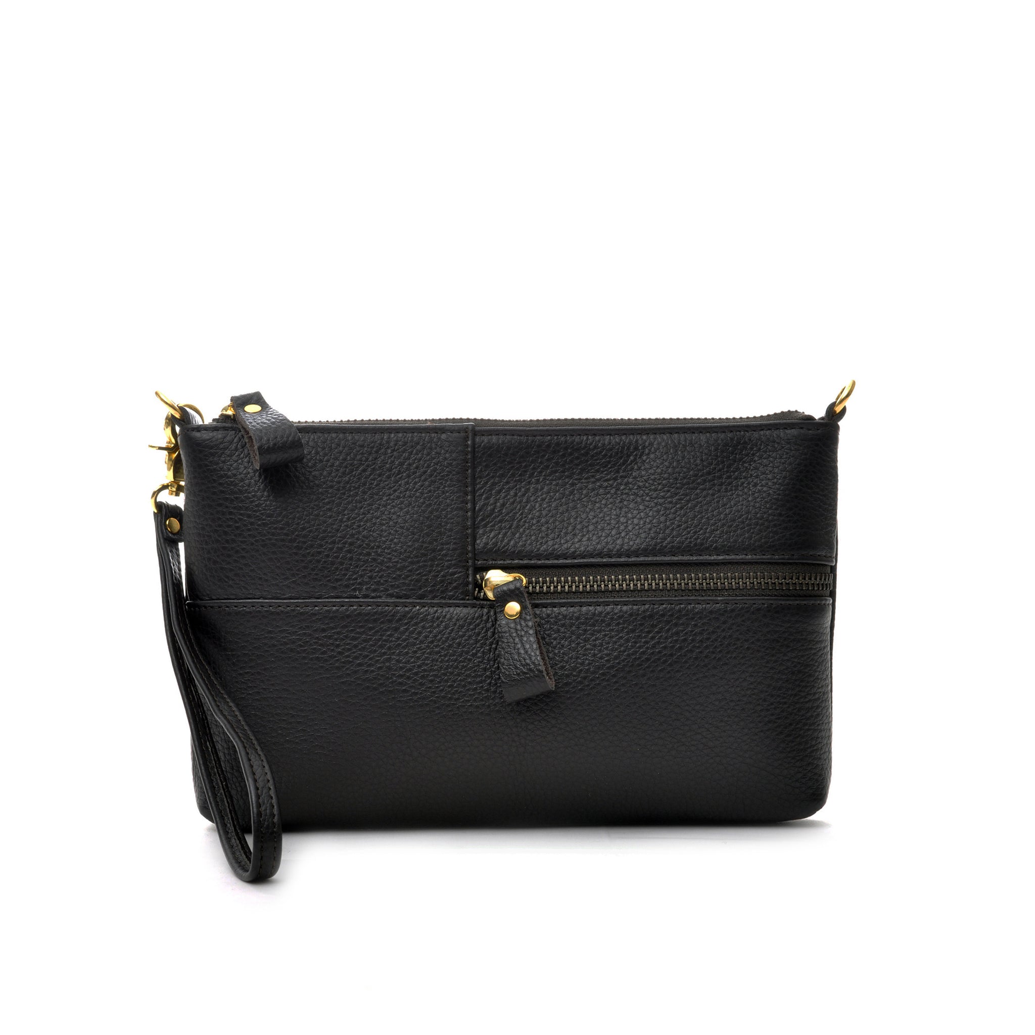 Envelope Bag | Black | Grained Leather
