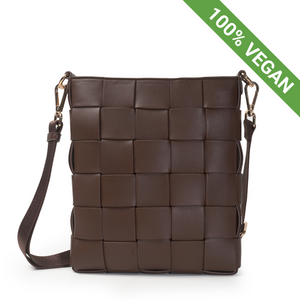 Shoulder Bag | Braided Strap Bag | Chocolate | Vegan