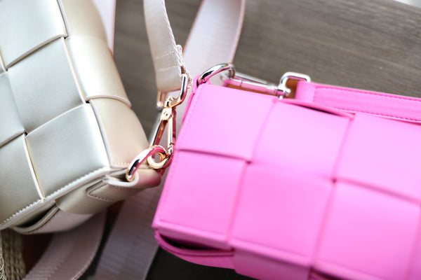 6 in 1 | Braided Waist & Shoulder bag | Barbie Pink | Vegan