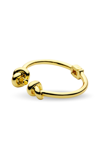 Massive Double Knot Bangle in 18K Gold Plated – Elegant Statement Bracelet for Women in Hong Kong