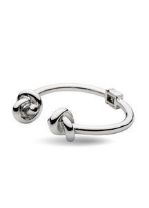 Massive Double Knot Bangle in Silver Plated Finish – Bold Statement Bracelet for Women in Hong Kong