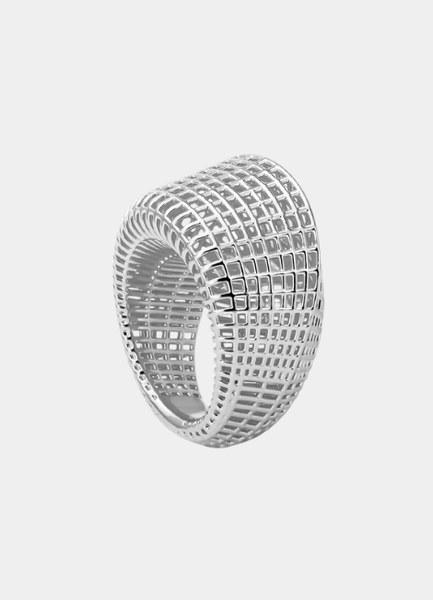 Ring | Inez Hollow Bold | Silver Plated