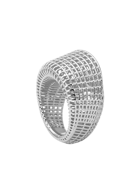 Ring | Inez Hollow Bold | Silver Plated