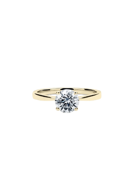 Lab Grown Diamond Ring | Solitaire | 1.153CT | D-G | VS | 10K Solid Yellow Gold