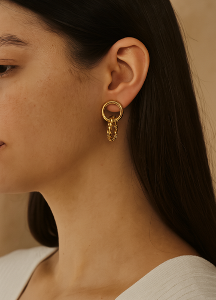 Mia Mini Knockers – 18K Gold Plated Hoop Earrings for Women in Hong Kong