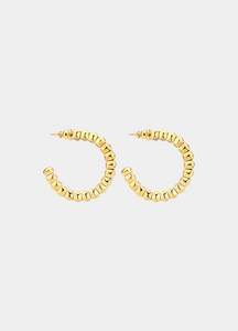Morphée Hoop Earrings – 18K Gold Plated | Bold Sculptural Hoops for Women in Hong Kong