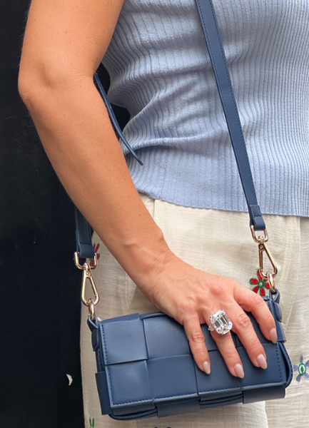 6 in 1 | Braided Waist & Shoulder bag | Blue | Vegan