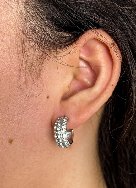 Earrings | Crystal Pavé 1920 | Silver Plated
