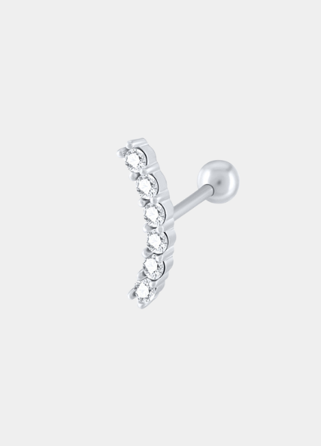 Earrings | Single Thread Stud | Zirconia | 925 Sterling Silver