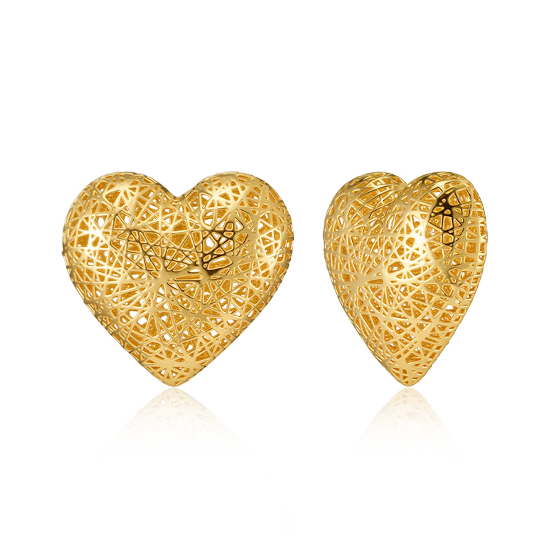 Earrings | Heart Hollow | 18K Gold Plated