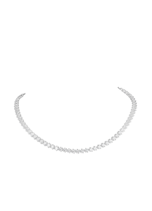 Necklace | Elysian Diagonal Tennis Round Cut 52.44C | Lab Created Zirconia | 925 Sterling Silver