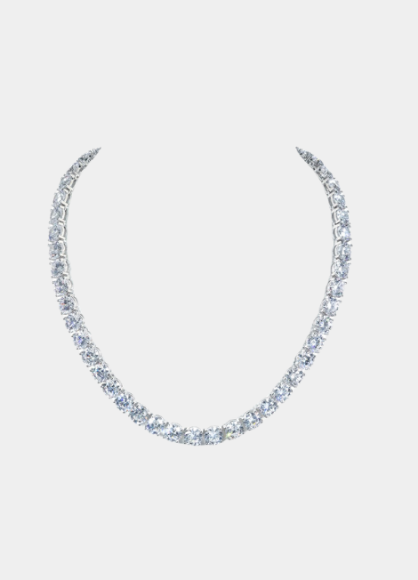 Necklace | Elysian Tennis Round Cut 141C | Lab Created Zirconia | 925 Sterling Silver