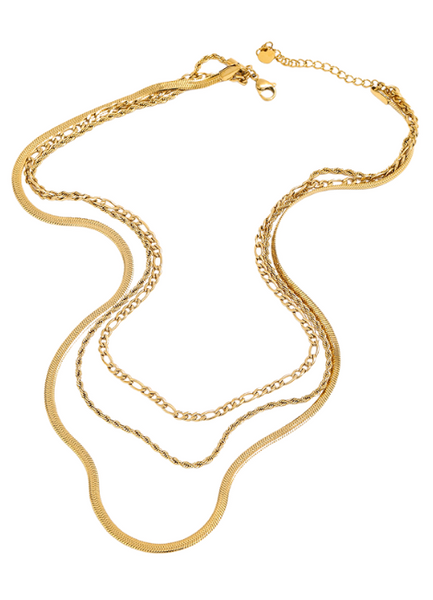 Necklace | Three Layers | 18K Gold Plated