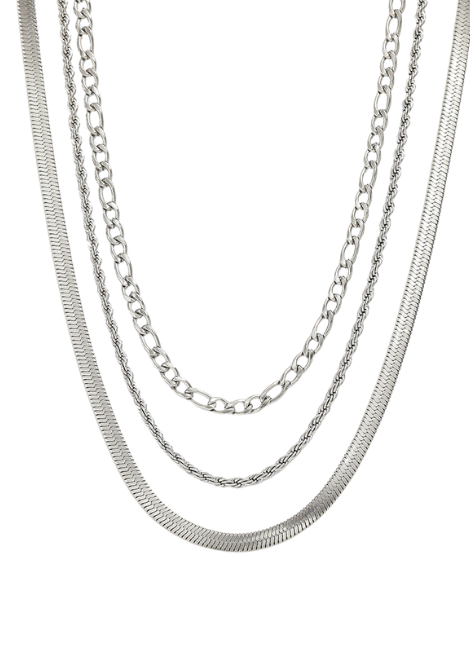 Necklace | Three Layers | Silver Plated