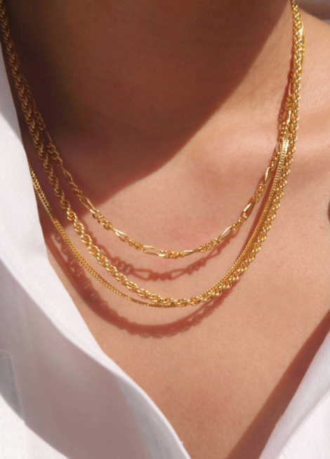 Necklace | Three Layers | Silver Plated