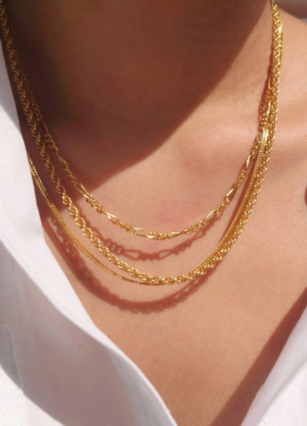 Necklace | Three Layers | 18K Gold Plated