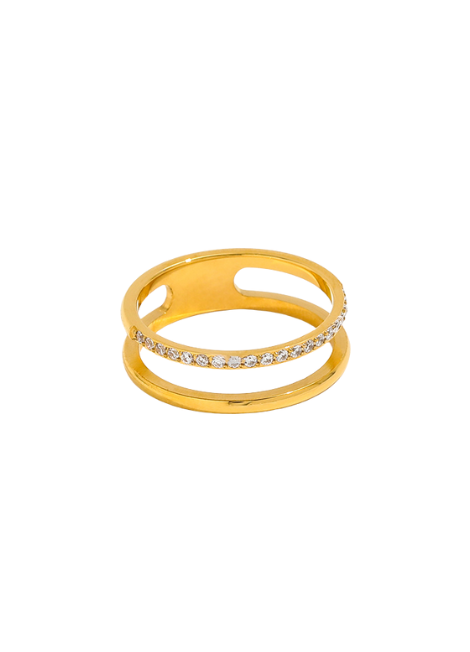 Ring | Tilda Twin  | Zirconia | Gold