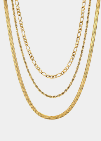 Necklace | Three Layers | 18K Gold Plated