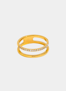 Ring | Tilda Twin  | Zirconia | Gold