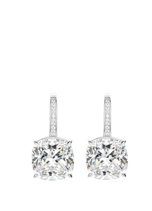 Earrings | Elysian Cocktail Cushion Cut Drop 20 Ct Total | Lab Created Zirconia | 925 Sterling Silver