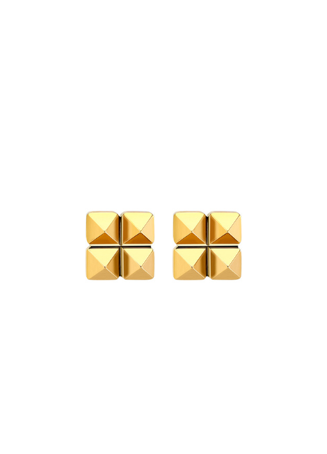 Bridget Pyramid Earrings – 18K Gold Plated Geometric Statement Jewelry for Women in Hong Kong